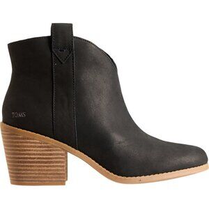 NEW TOMS Constance Boots - Leather in black For Women1225 3s7